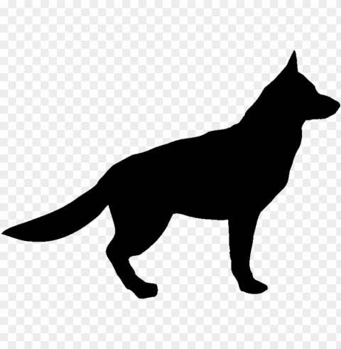 dog silhouette - german shepherd dog sticker PNG with clear background extensive compilation
