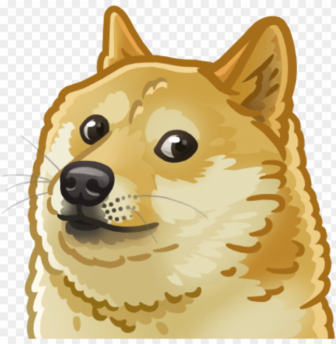 doge fluffy artwork Transparent Background PNG Isolation