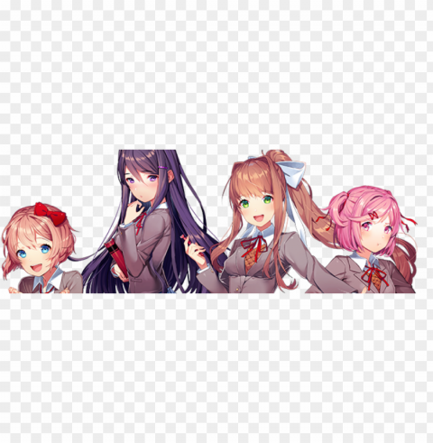 doki literature club gamers with jobs doki literature - doki doki literature club couple High-resolution PNG images with transparency PNG transparent with Clear Background ID d6faf888