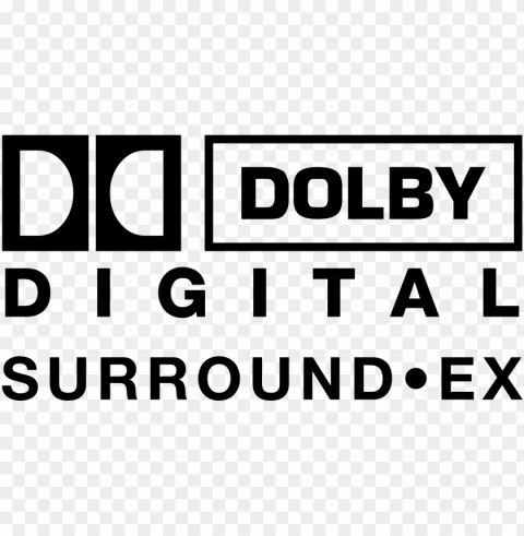 dolby digital surround ex - logo dvd dolby digital Clear Background Isolated PNG Graphic