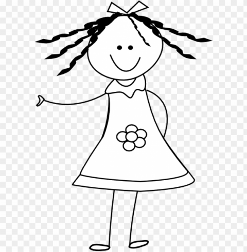doll clip art - girl stick figure transparent background PNG with alpha channel