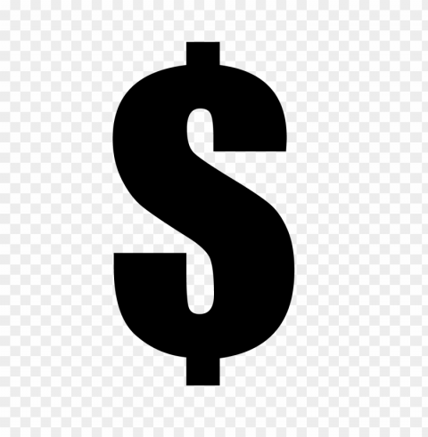 dollar logo clear CleanCut Background Isolated PNG Graphic