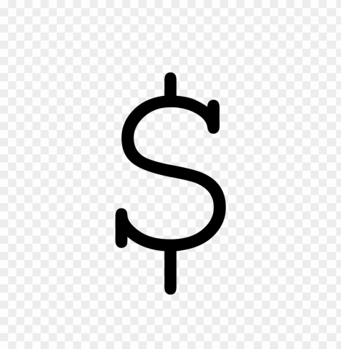 dollar logo no Clean Background Isolated PNG Icon