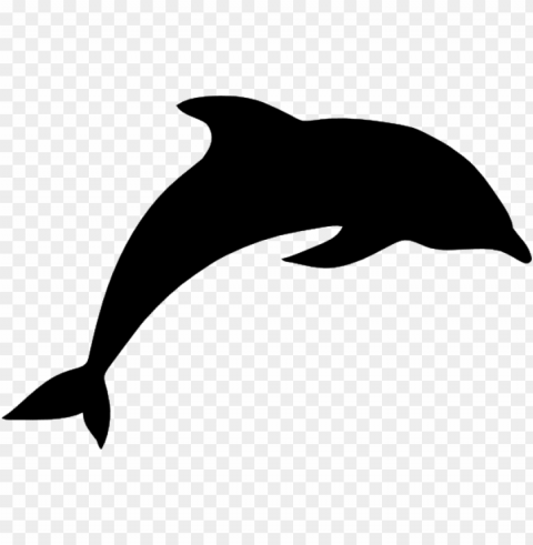 dolphin clip art - black outline of a dolphi Transparent background PNG images complete pack