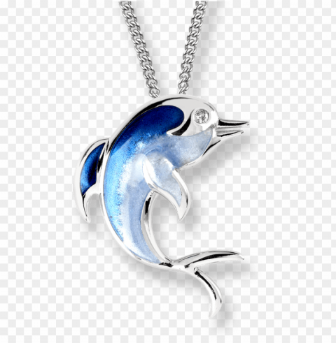 dolphin necklace Isolated Artwork on Transparent Background PNG