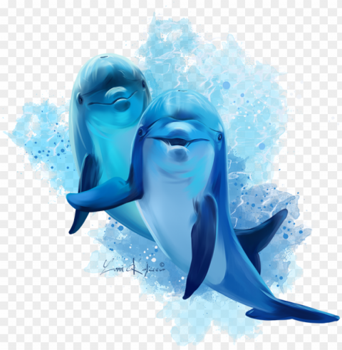 dolphins - watercolor painti High-quality PNG images with transparency