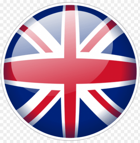 domain names gb - uk flag in circle Isolated Element on Transparent PNG