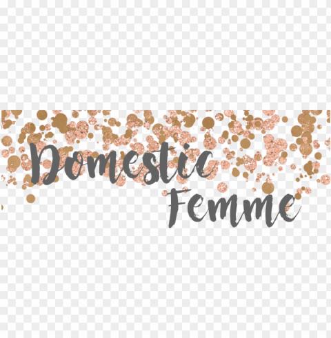 domestic femme - rose gold sparkle confetti tile coaster PNG format with no background