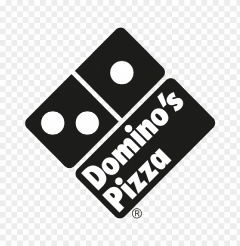 dominos pizza black vector logo Transparent PNG Isolated Illustrative Element