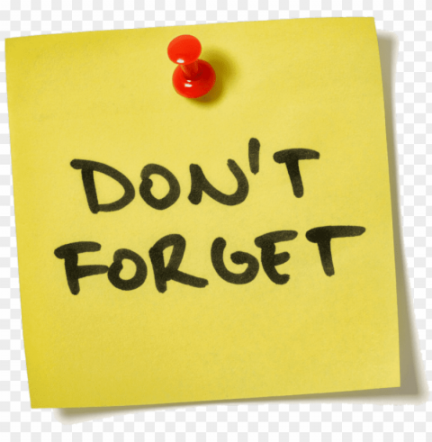 don t forget clipart post it note - reminder notice Free transparent background PNG
