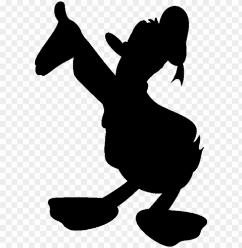 donald duck silhouette - illustratio Transparent background PNG stock
