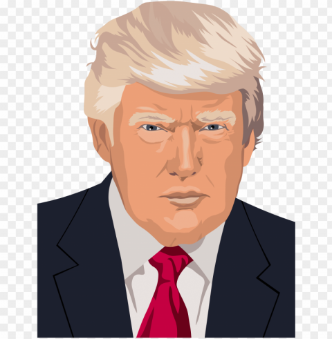 Donald Trump 2005343 - Donald Trump Cartoon Face Isolated Artwork On Transparent PNG