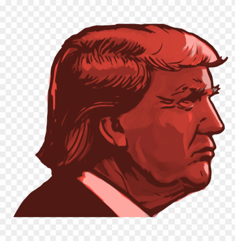 donald trump election red face clipart cartoon PNG for free purposes