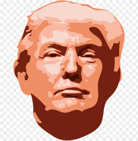 donald trump head face watercolor PNG for mobile apps