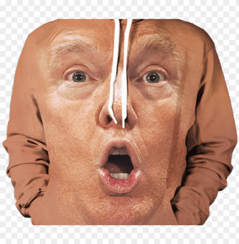 donald trump shocked face hoodie all over print apparel - donald trump kissing kim jo PNG images with alpha transparency wide collection
