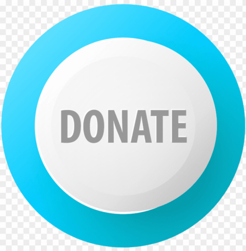 donate blue and white button PNG Image Isolated on Clear Backdrop
