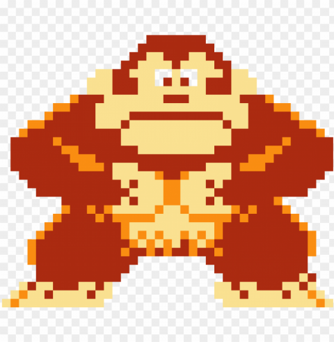 donkey kong - donkey kong pixel art minecraft Isolated Graphic on Clear Background PNG