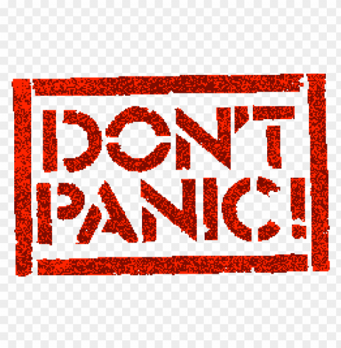 don't panic stamp PNG transparent graphic