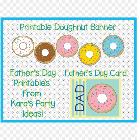 donut banner printable PNG transparent photos for design