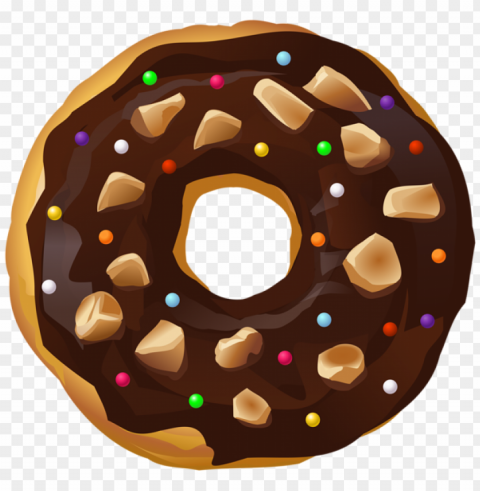 donut food clear background Isolated Item on Transparent PNG Format