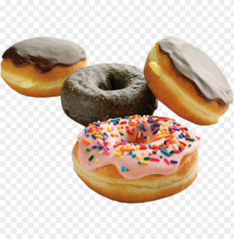 donut food background HighQuality PNG with Transparent Isolation