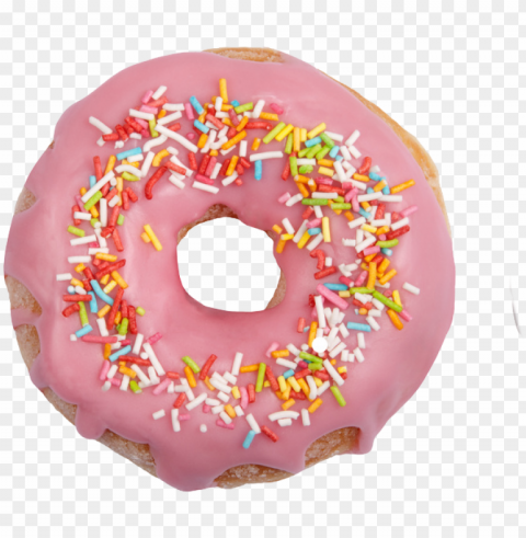 donuts free file - smiling juju 3d pink rainbow icing sugar donut pillow PNG Graphic Isolated on Transparent Background