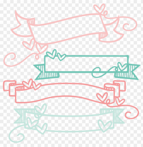 doodle banners svg scrapbook cut file cute clipart - cute banner Transparent PNG images for graphic design