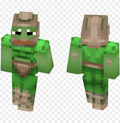 doom guy pepe - minecraft skin joker Isolated Element on HighQuality Transparent PNG