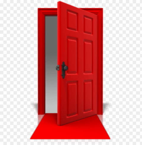 door open - red door open Clean Background Isolated PNG Character