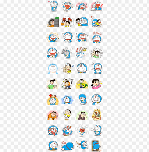 doraemon's many emotions - pokemon chat pals stickers PNG files with transparent backdrop