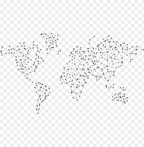 dots - abstract telecommunication world map PNG Image Isolated with HighQuality Clarity