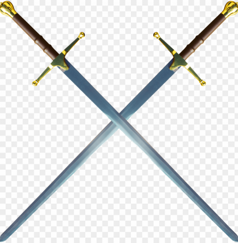 double william wallace sword - double gold sword PNG Graphic with Transparent Background Isolation
