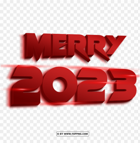 download 3d red speed style merry 2023 file PNG for Photoshop