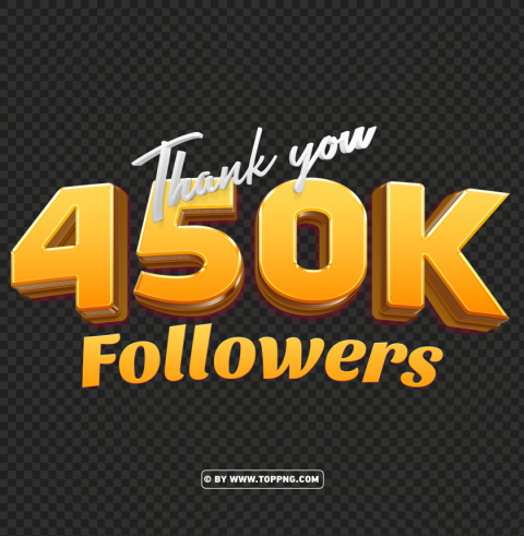 download 450k followers gold thank you file PNG files with transparent canvas collection
