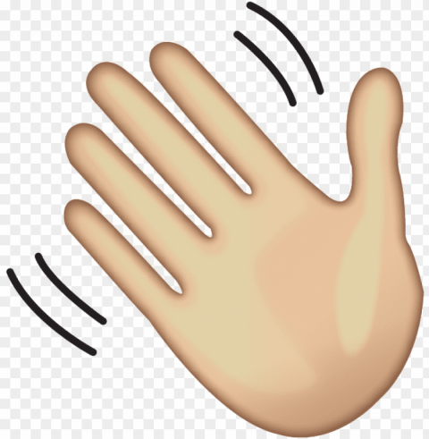 download ai file - waving hand emoji PNG for digital art