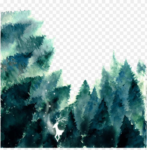  amazing high-quality latest images transparent - watercolor painting forest Free download PNG with alpha channel
