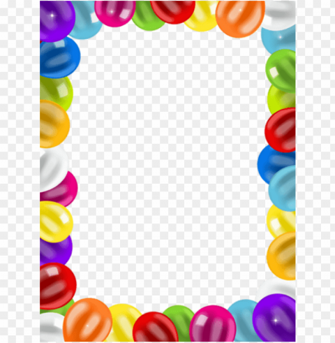 download balloons border frame background - balloon photo frame Transparent PNG images collection