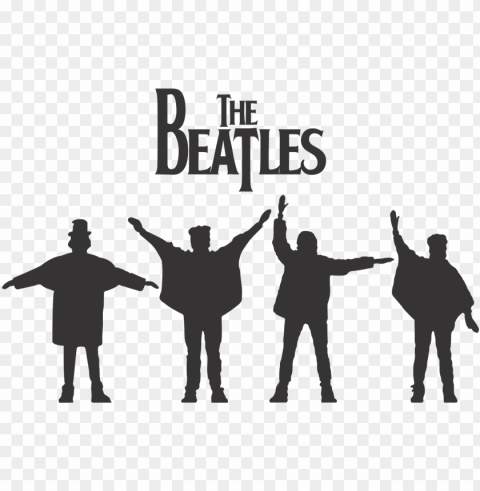 download - beatles silhouette Isolated Graphic on Clear Transparent PNG