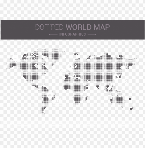 download dotted world map vector - dotted world map Clear Background Isolation in PNG Format