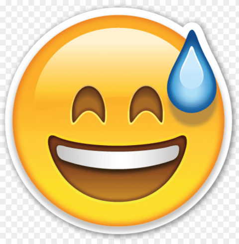 download emoji free - grinning face with sweat PNG images with alpha background PNG transparent with Clear Background ID f117a6fd