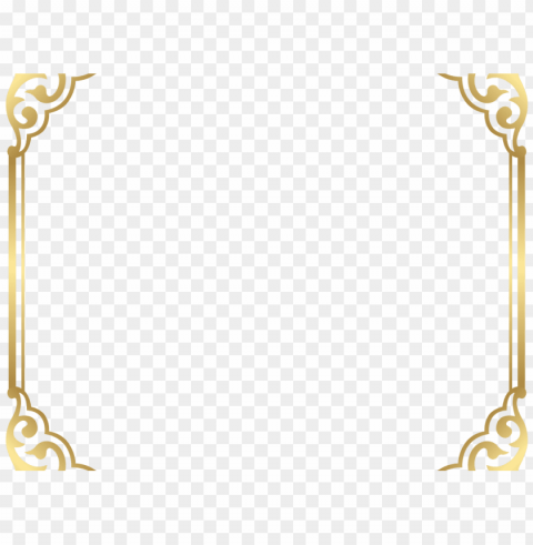 download fancy border clip art - gold frame border PNG Image Isolated with High Clarity