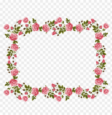 download floral border clip art - clipart designs borders flowers PNG with clear overlay