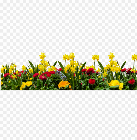 download flower garden in background clipart - nature with birds and flower HighQuality Transparent PNG Isolated Artwork