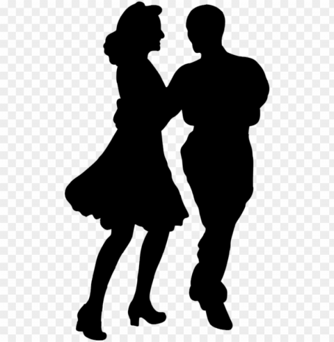 download free illustration of dance silhouette couple - dance Isolated Graphic on Clear Transparent PNG