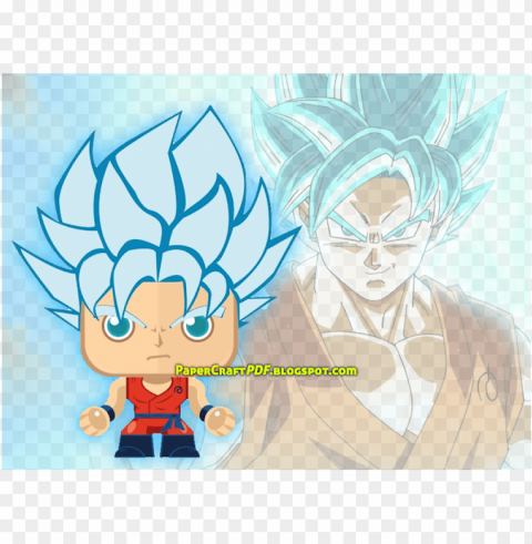 download free paper craft pdf templates online free - goku dragon ball z Isolated Subject on HighQuality PNG