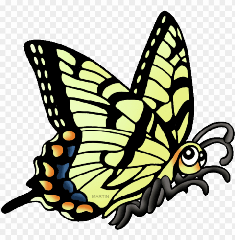 download free printable clipart and coloring pages - swallowtail butterfly clip art Isolated Subject with Clear PNG Background