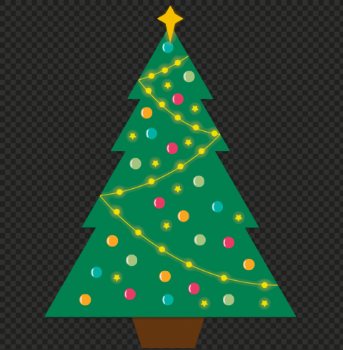 download free vector cartoon christmas tree PNG pictures without background