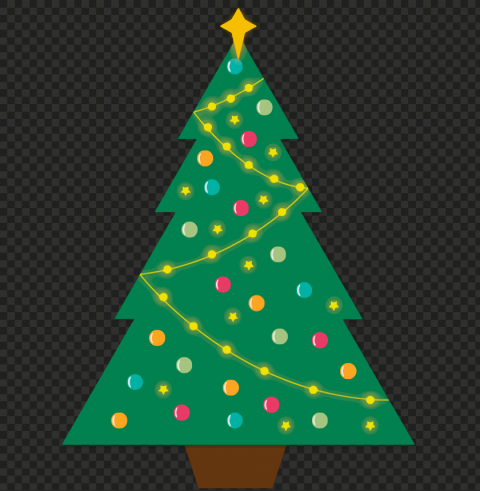 Download Free Vector Cartoon Christmas Tree PNG Pictures Without Background