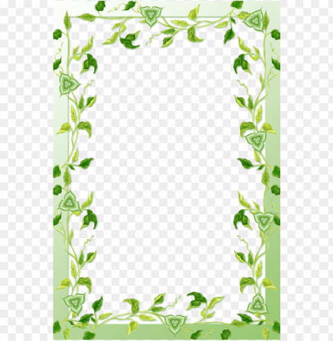 download green leaves border clipart clip art leaf - transparent floral borders PNG with clear transparency