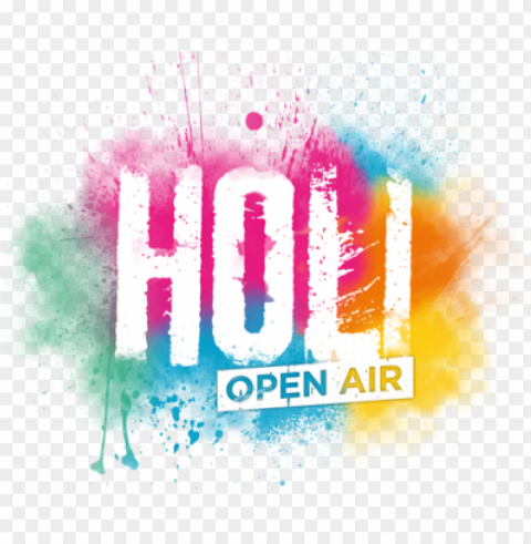 download happy holi text free transparent image - festival of colours tour PNG files with no backdrop pack